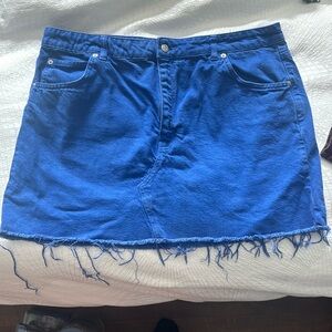 Topshop Blue Denim Skirt